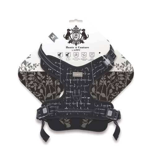 10862908 M-PETS HAUTE COUTURE KÖPEK GÖĞÜS TASMASI BLACK (M)