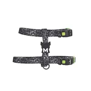 10869299 M-PETS URBAN STYLE BLACK/WHİTE ACTİVE KÖPEK GÖĞÜS TASMASI (L)