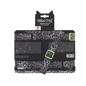 10869299 M-PETS URBAN STYLE BLACK/WHİTE ACTİVE KÖPEK GÖĞÜS TASMASI (L)