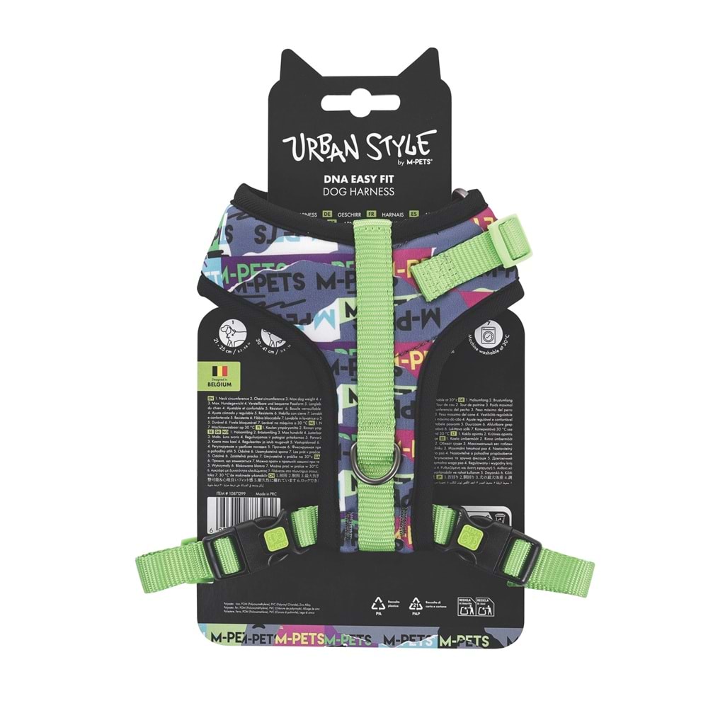 10871299 M-PETS URBAN STYLE DNA EASY FİT KÖPEK GÖĞÜS TASMASI (XS)
