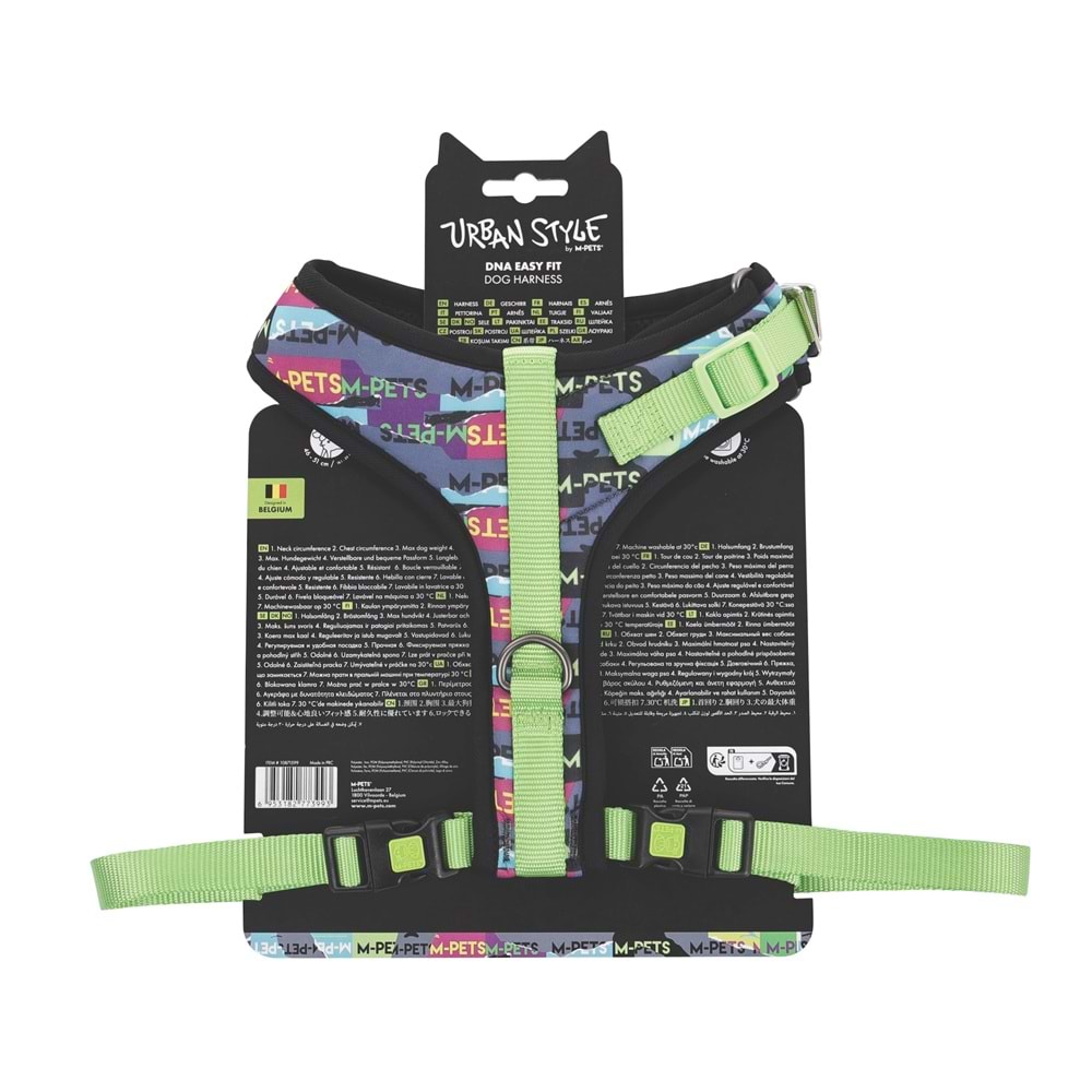 10871599 M-PETS URBAN STYLE DNA EASY FİT KÖPEK GÖĞÜS TASMASI (L)