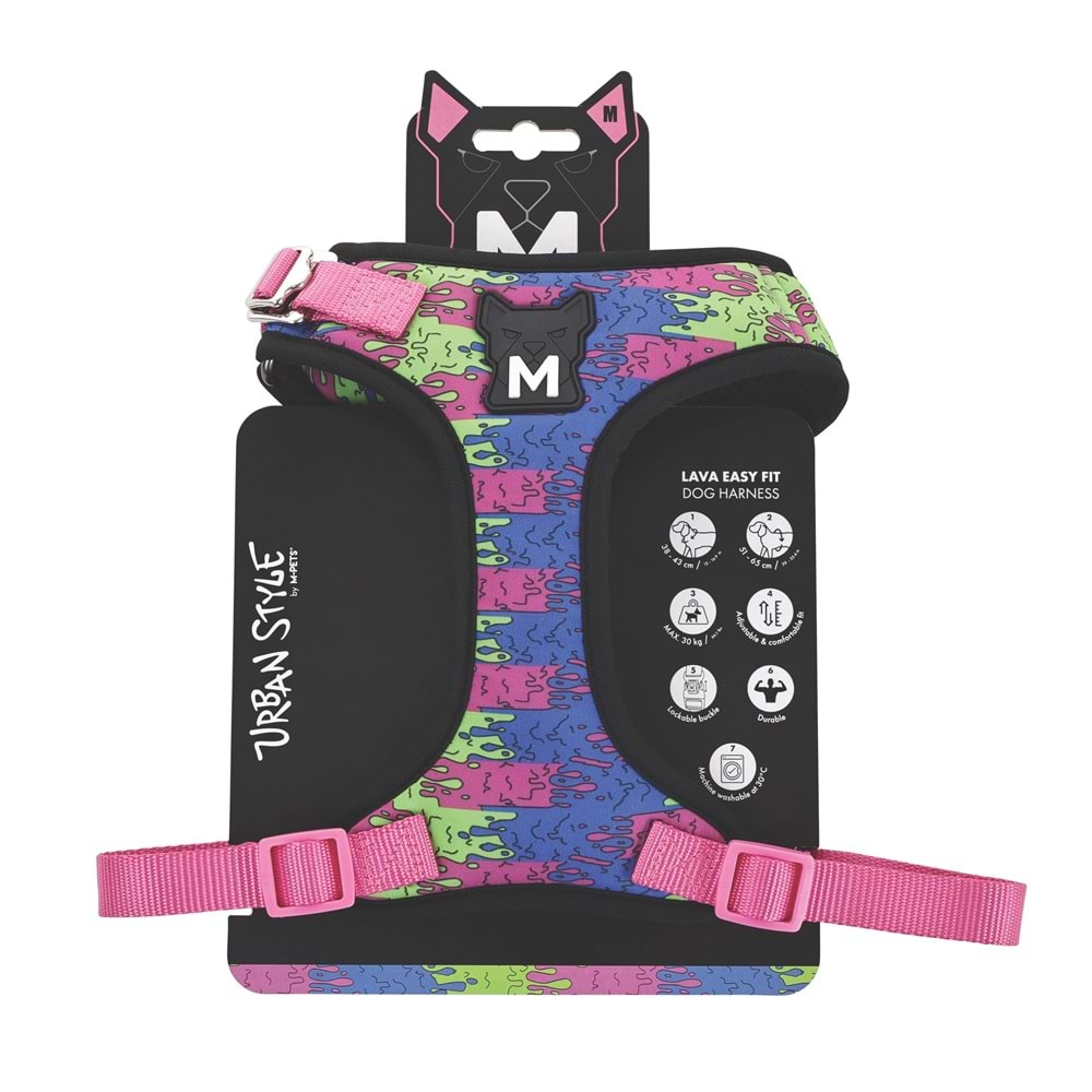 10871899 M-PETS URBAN STYLE LAVA EASY FİT KÖPEK GÖĞÜS TASMASI (M)