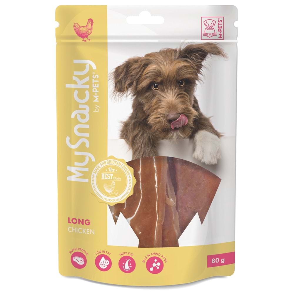 19010315 M-PETS MY SNACKY LONG CHICKEN KÖPEK ÖDÜLÜ 80GR