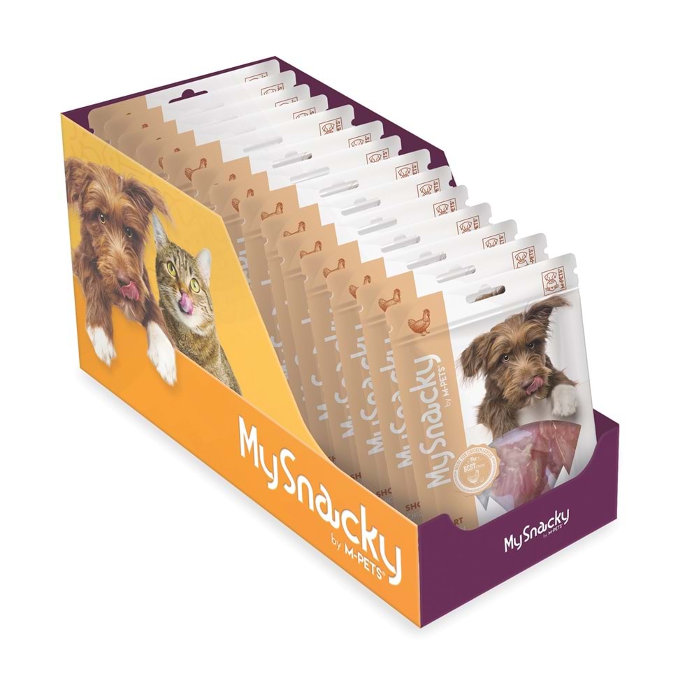 19010415 M-PETS MY SNACKY SHORT CHICKEN KÖPEK ÖDÜLÜ 80GR