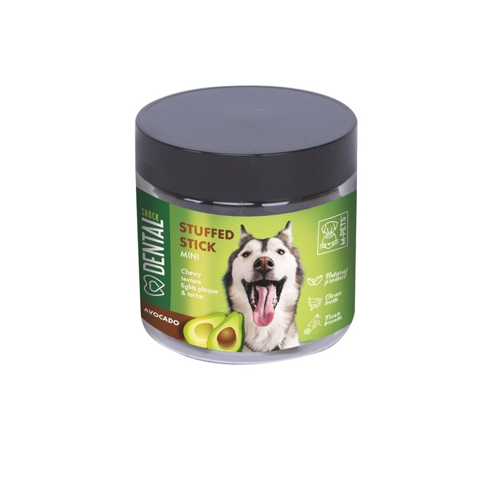 19029199 M-PETS DENTAL SNACK AVOCADO STUFFED STICK MINI ÖDÜL 100GR