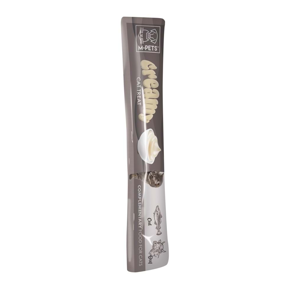 19038399 M-PETS CREAMY MORİNA BALIKLI BİFTEKLİ KEDİ ÖDÜLÜ 4X15GR