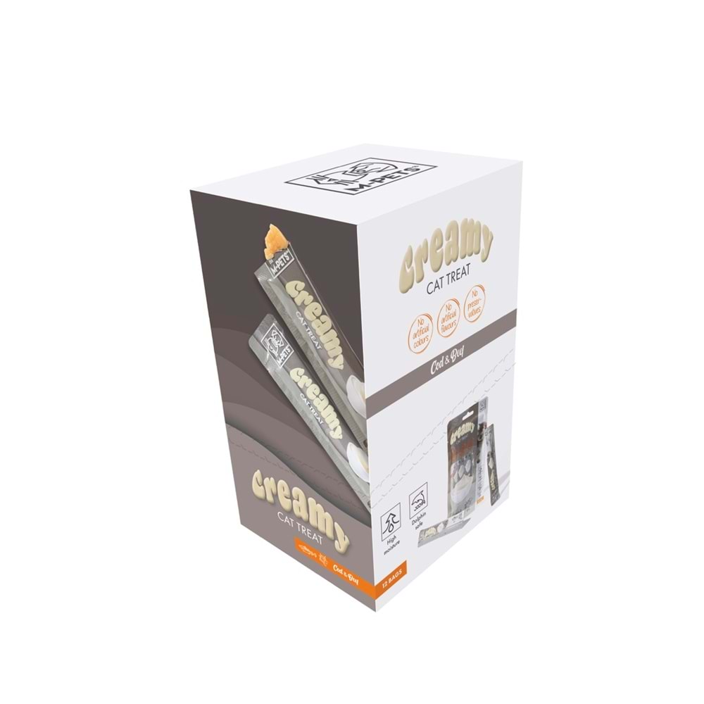19038399 M-PETS CREAMY MORİNA BALIKLI BİFTEKLİ KEDİ ÖDÜLÜ 4X15GR