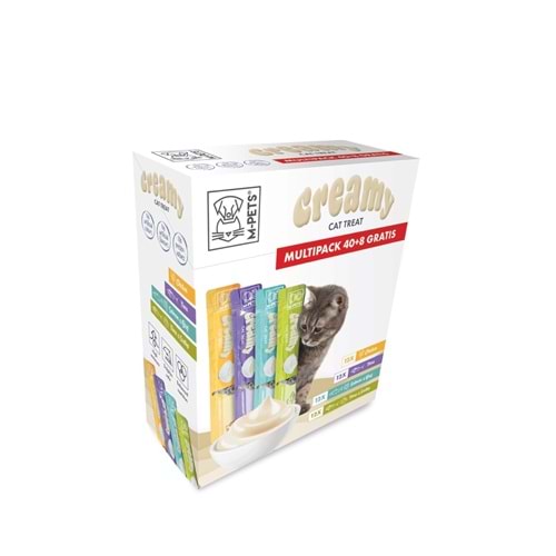 19041699-M-PETS 4 LEZZET KARIŞIK KEDİ CREAMY 40+8 BEDELSİZ 48X15GR