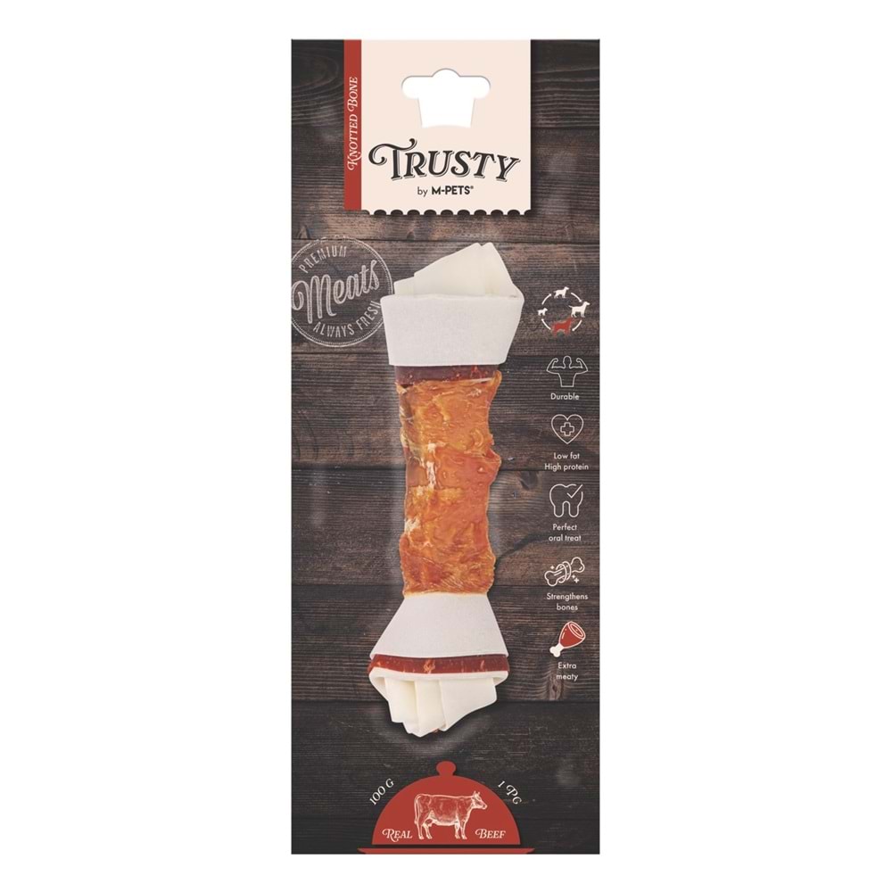 19045999 M-PETS TRUSTY EXTRA BEEF DÜĞÜMLÜ KEMİK 100GR/20,3CM