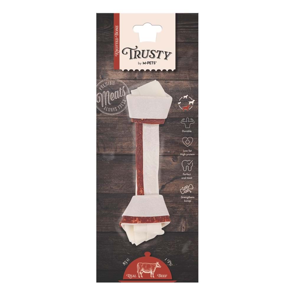 19046799 M-PETS TRUSTY BEEF DÜĞÜMLÜ KEMİK 85GR/20,3CM