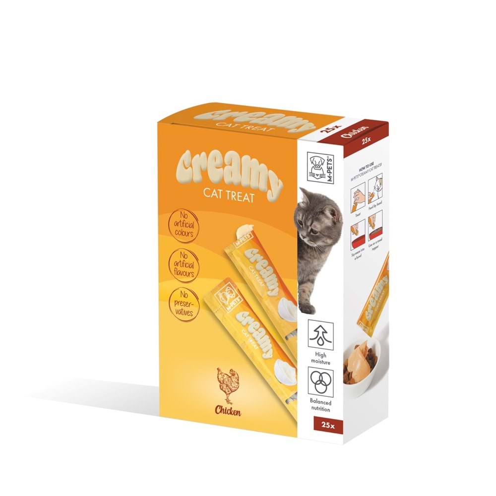 19049299 M-PETS CREAMY TAVUKLU KEDİ ÖDÜLÜ 25X15GR