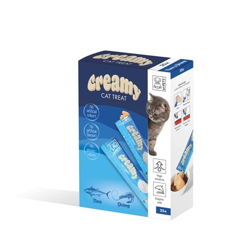 19049499 M-PETS CREAMY TON BALIKLI KARİDESLİ KEDİ ÖDÜLÜ 25X15GR
