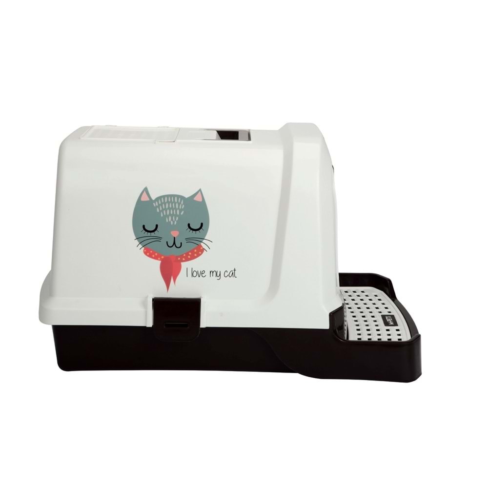 20101499 M-PETS SUEZ LOVE/CAT KAPALI KEDİ TUVALETİ 69X42X41CM