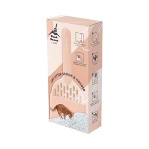 20121799 M-PETS PEAK KEDİ KUMU KÜREĞİ SET WHİTE & PİNK