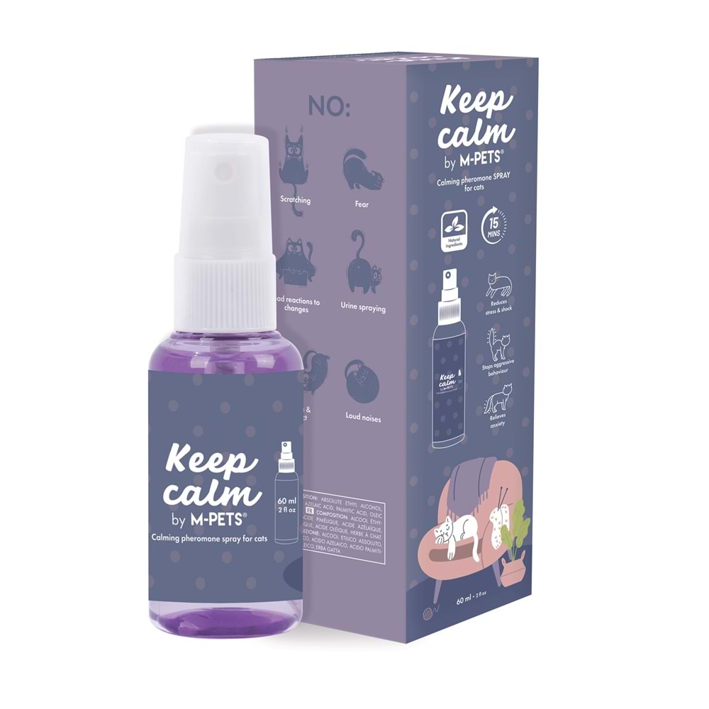 20123199 M-PETS KEEP CALM KEDİ SAKİNLEŞTİRİCİ SPRAY 60ML