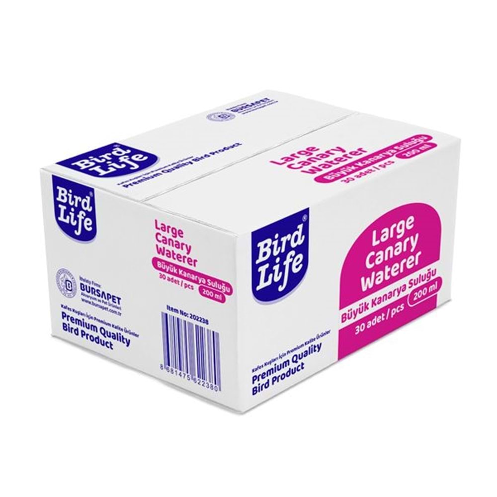 202238-BİRDLİFE BÜYÜK KANARYA SULUĞU 200ML 30LU