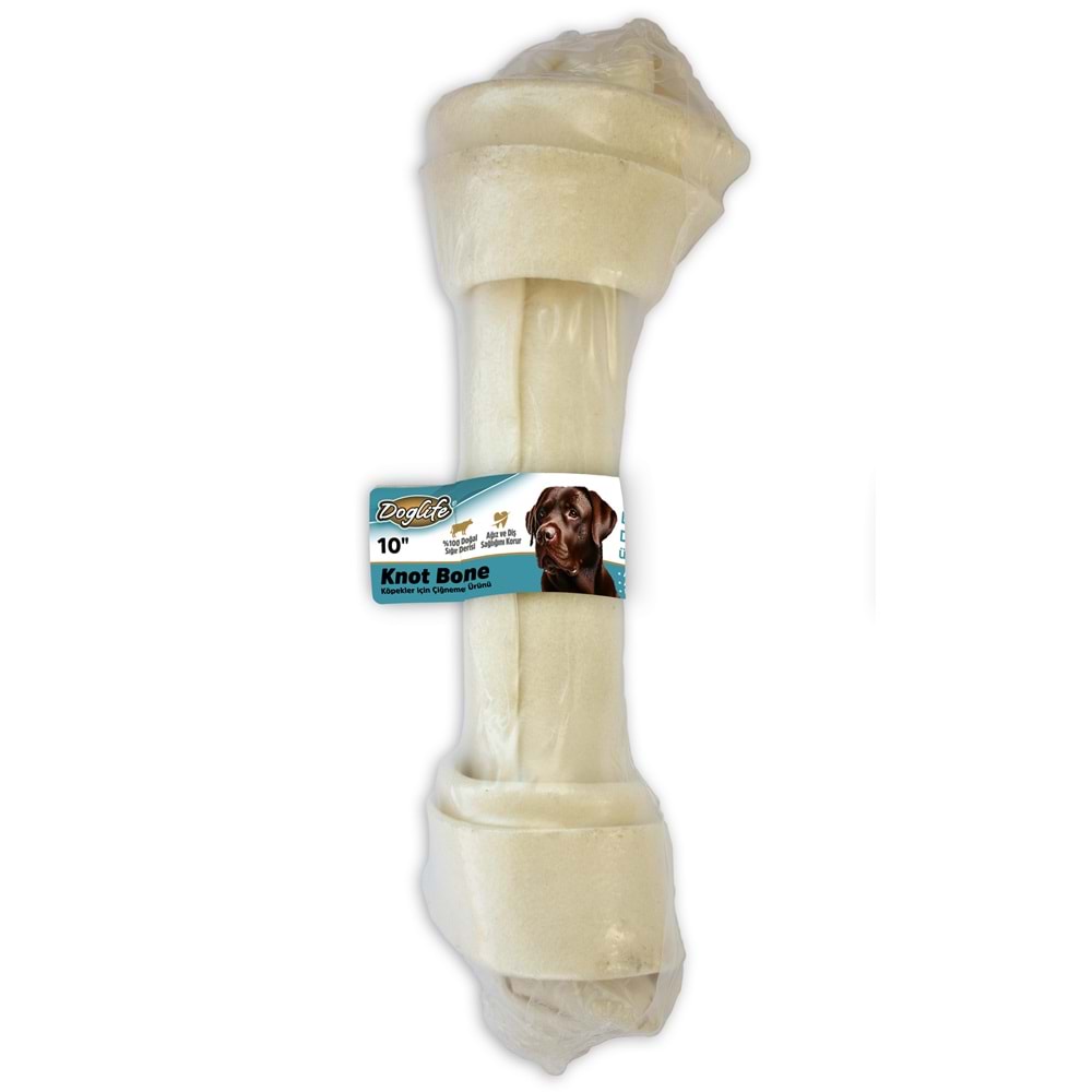 202695-DOGLİFE DÜĞÜMLÜ KEMİK WHİTE 180-200GR/10 1Lİ PAKET