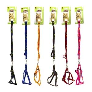 203223-CATLİFE KEDİLER İÇİN GÖĞÜS TASMASI+GEZDİRME 1,0CM