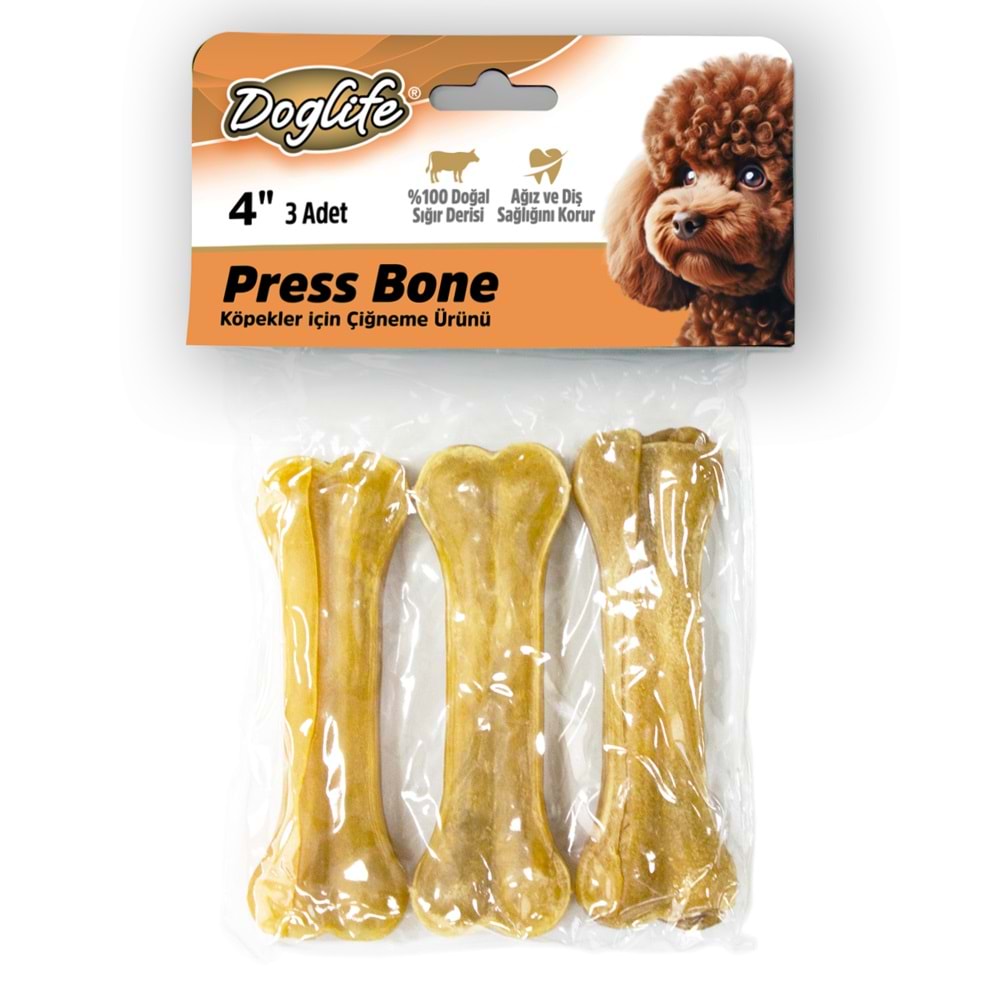 203393-DOGLİFE PRESS KEMİK NATUREL 30GR/AD. 3LÜ