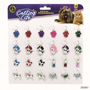 203451-CAT/DOGLİFE KEDİ ve KÖPEK İÇİN TAG AKSESUAR 24LÜ