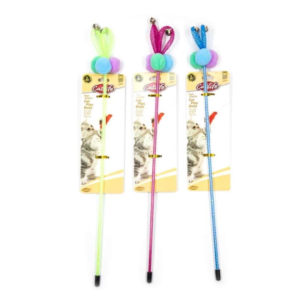 203567-CATLİFE KEDİLER İÇİN OYUNCAK OLTA ZİLLİ 40CM
