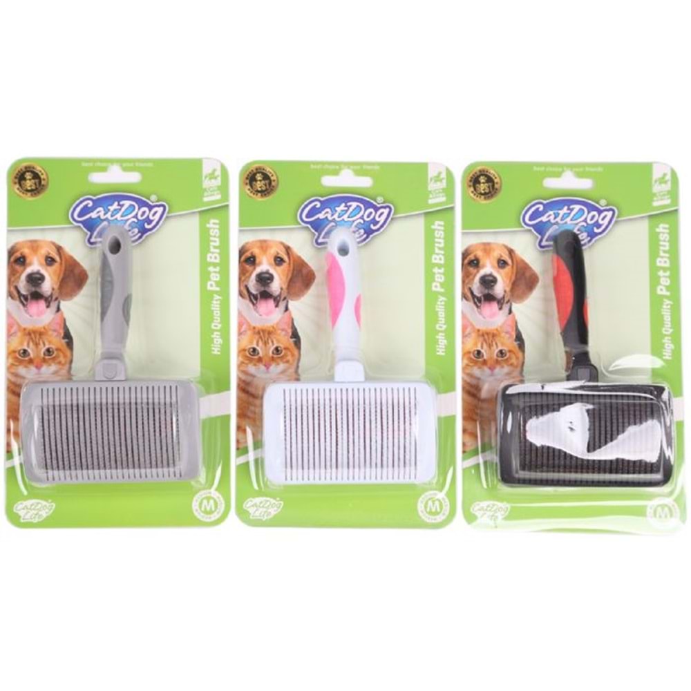 203716-CAT/DOGLİFE KEDİ ve KÖPEKLER İÇİN İNCE TELLİ BASMALI FIRÇA (M)