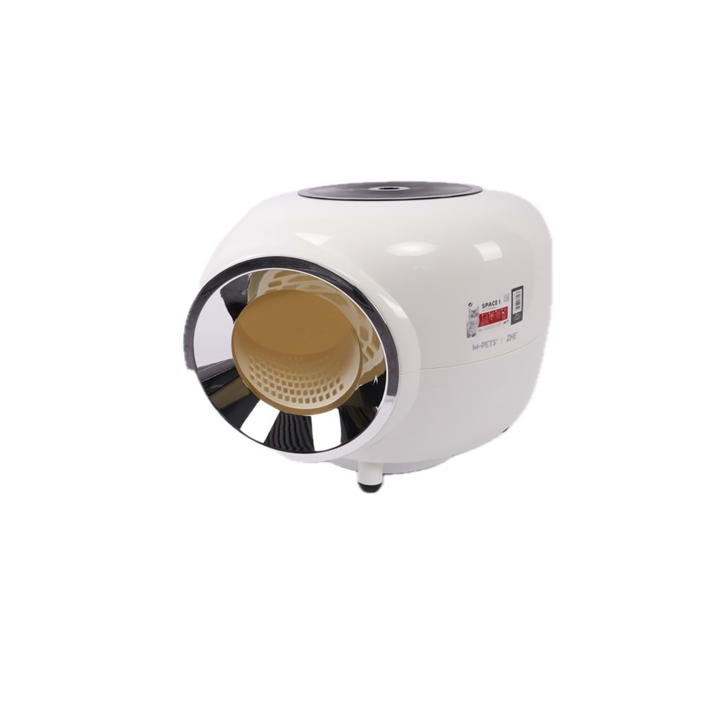 20400699 M-PETS SPACE 1 KAPALI KEDİ TUVALETİ WHİTE 57X55X44CM