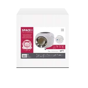 20400699 M-PETS SPACE 1 KAPALI KEDİ TUVALETİ WHİTE 57X55X44CM
