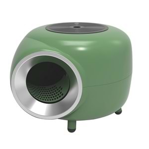 20400799 M-PETS SPACE 1 KAPALI KEDİ TUVALETİ GREEN 57X55X44CM