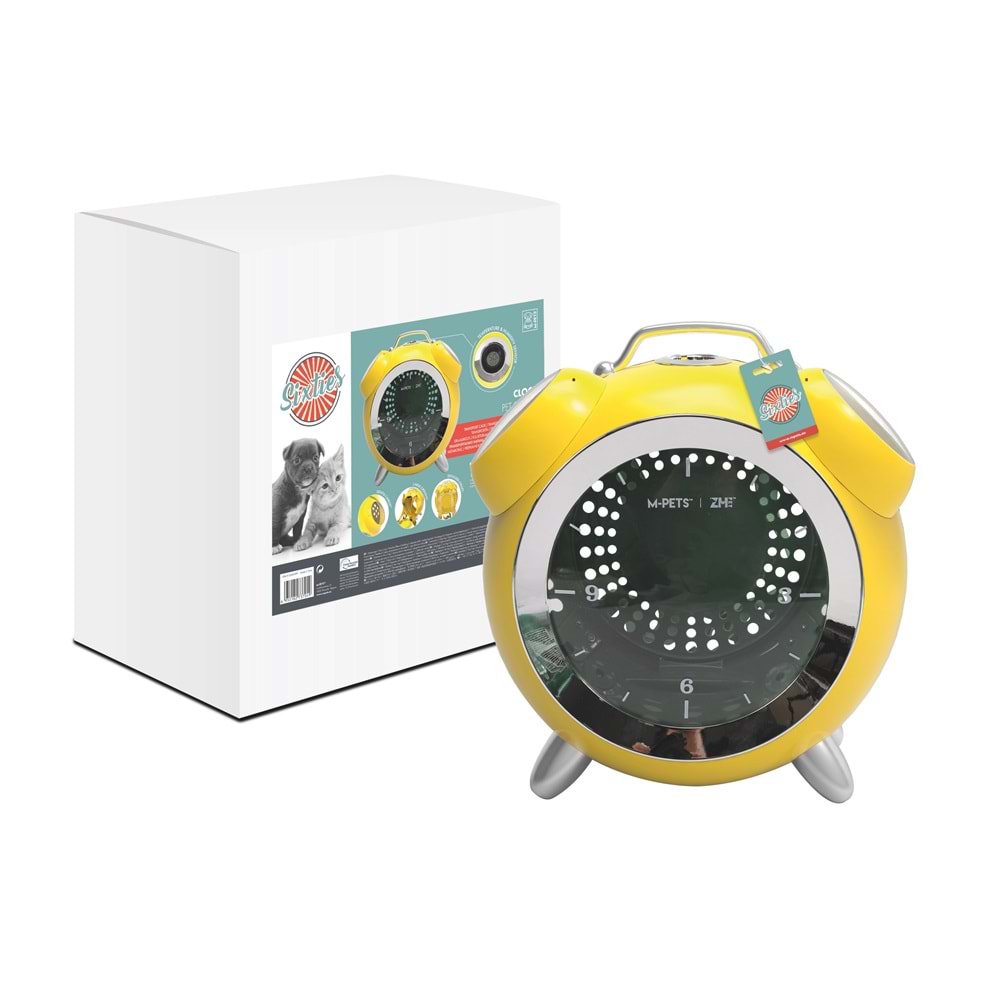 20401499 M-PETS SIXTIES CLOCK TAŞIMA ÇANTASI YELLOW 40X44X26CM