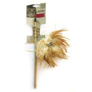 20601099 M-PETS NATURA FEATHER WAND KEDİ OYUNCAĞI OLTA