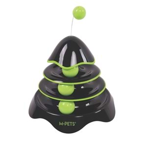 20639399 M-PETS ROCKET PLAY TOWER KEDİ OYUNCAĞI BLACK/GREEN
