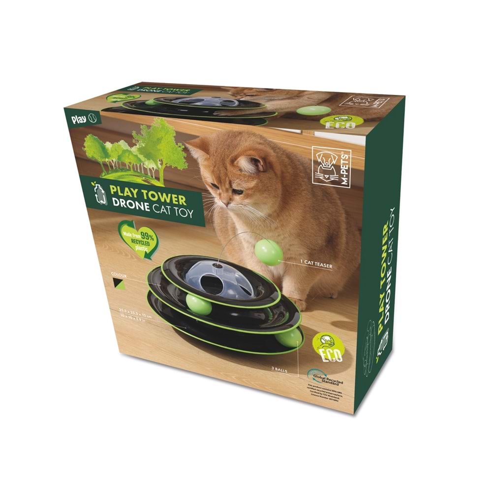 20639499 M-PETS PLAY TOWER DRONE KEDİ OYUNCAĞI