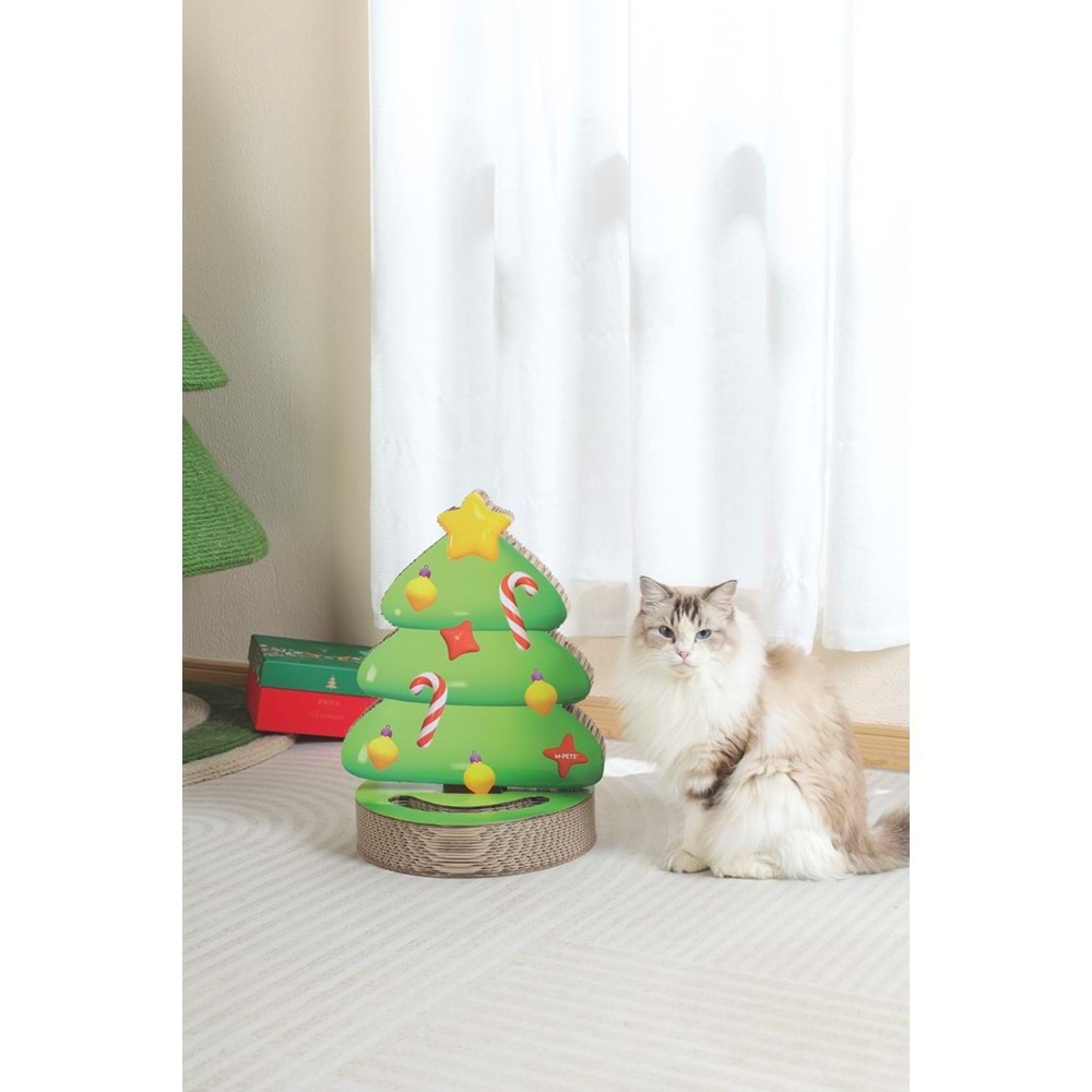 20639799 M-PETS CHRISTMAS KEDİLER İÇİN NOEL AĞACI KARTON TIRMALAMA
