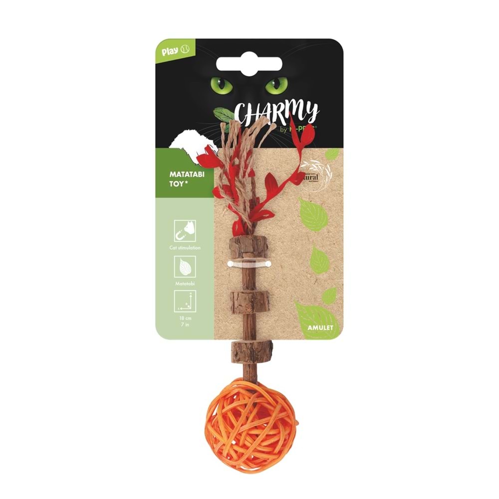 20640199 M-PETS CHARMY AMULET MATATABİ KEDİ OYUNCAĞI ORANGE