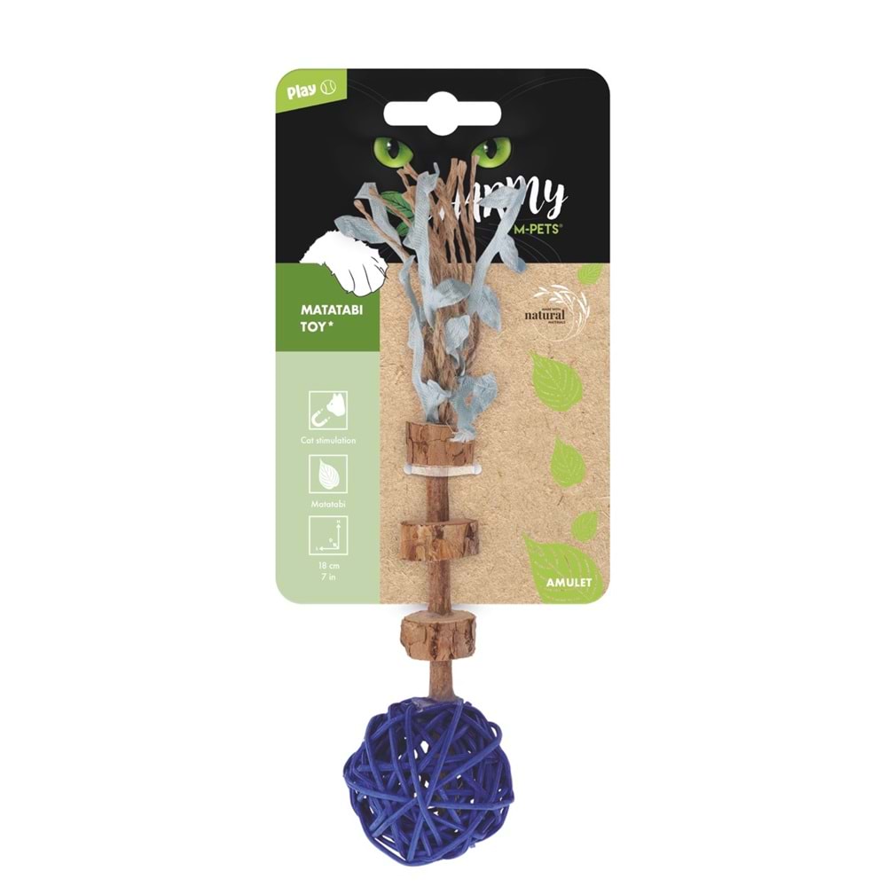 20640299 M-PETS CHARMY AMULET MATATABİ KEDİ OYUNCAĞI BLUE