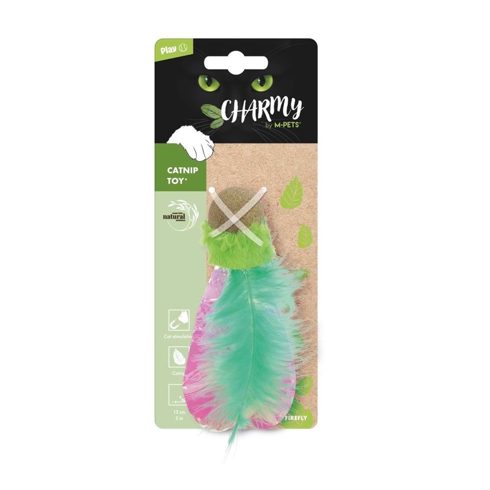 20640499 M-PETS CHARMY FIREFLY CATNİPLİ KEDİ OYUNCAĞI GREEN