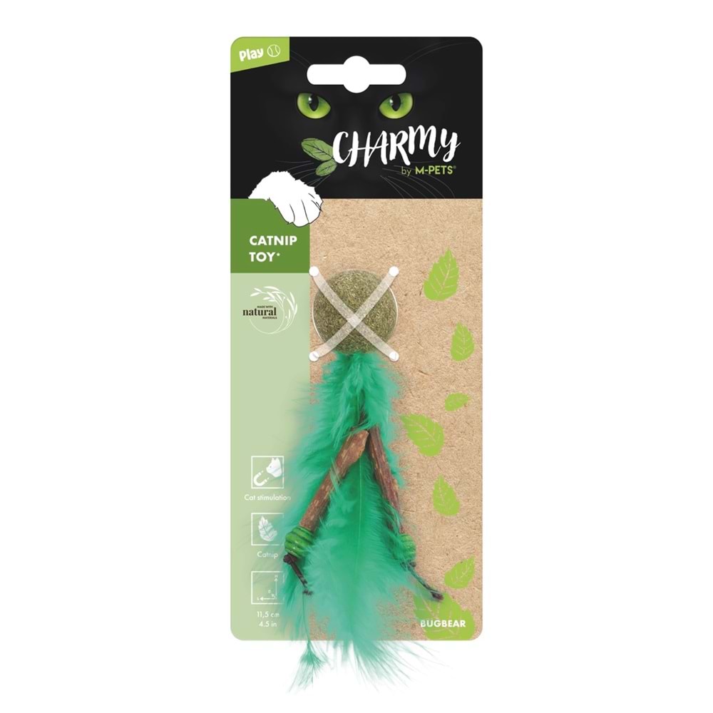 20640799 M-PETS CHARMY BUGBEAR CATNİPLİ KEDİ OYUNCAĞI GREEN