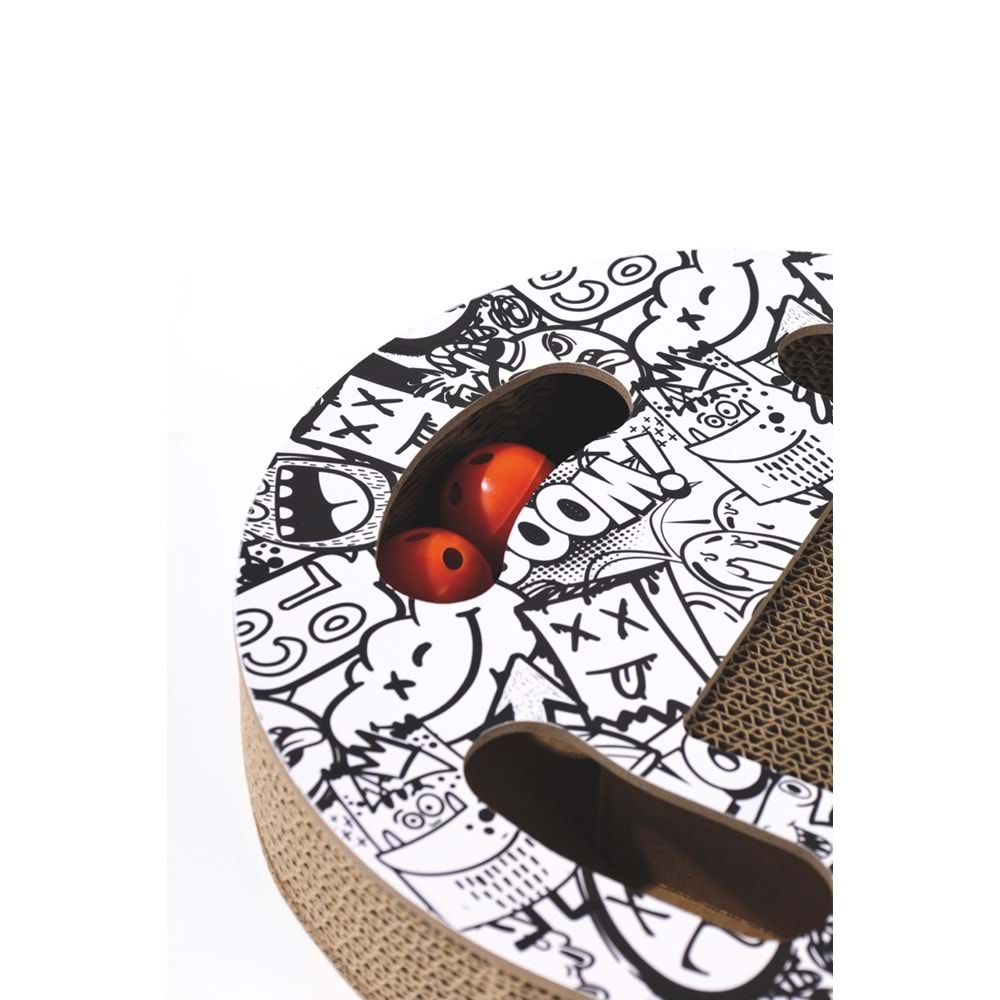 20641899 M-PETS URBAN STYLE FREESTYLE KARTON TIRMALAMA BLACK/WHİTE