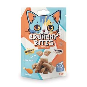 20646199 M-PETS CRUNCHY BITES TAVUKLU KEDİ ÖDÜLÜ 60GR