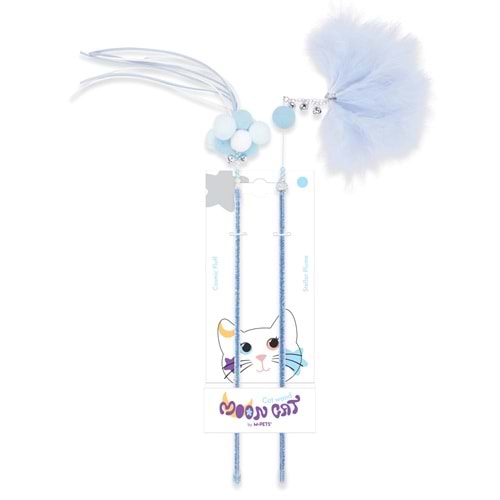 20651099 M-PETS MOONCAT KEDİ OYUNCAĞI OLTA BLUE 2Lİ SET
