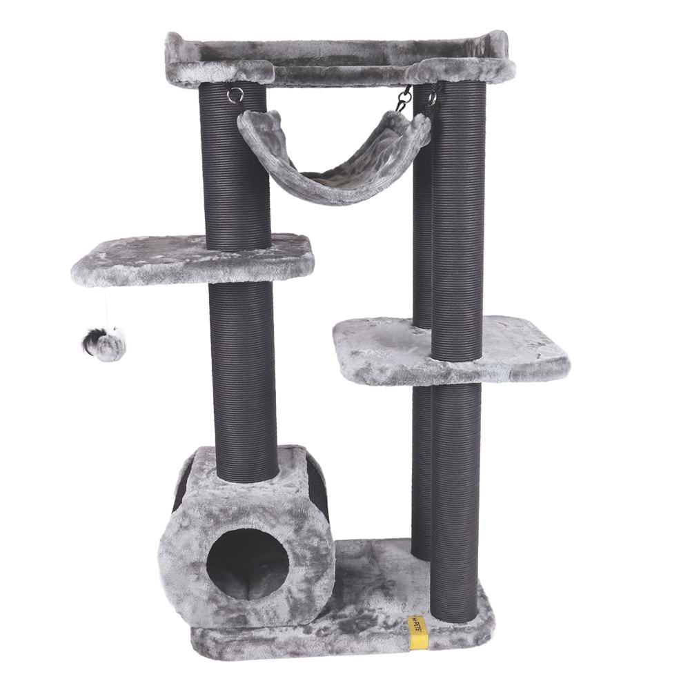 20656699 M-PETS PANTHER PREMİUM CANOPY KEDİ TIRMALAMA GREY
