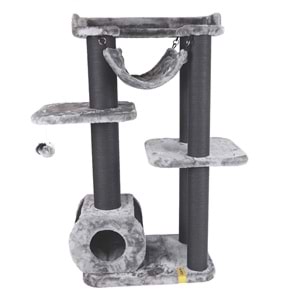 20656699 M-PETS PANTHER PREMİUM CANOPY KEDİ TIRMALAMA GREY
