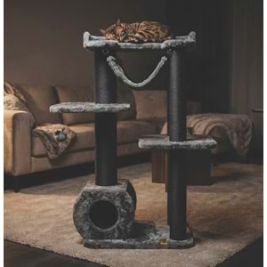 20656699 M-PETS PANTHER PREMİUM CANOPY KEDİ TIRMALAMA GREY