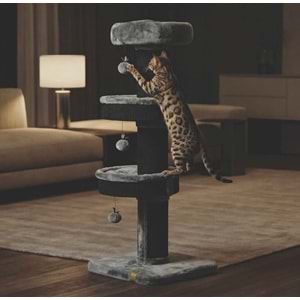 20656799 M-PETS PANTHER PREMİUM ALCOVE KEDİ TIRMALAMA GREY