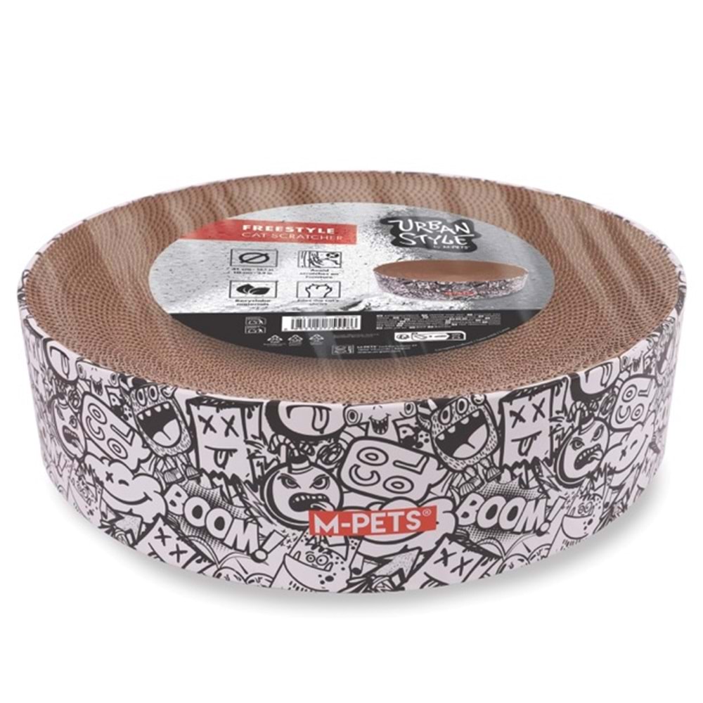 20703699 M-PETS URBAN STYLE FREESTYLE KARTON TIRMALAMA BLACK/WHİTE