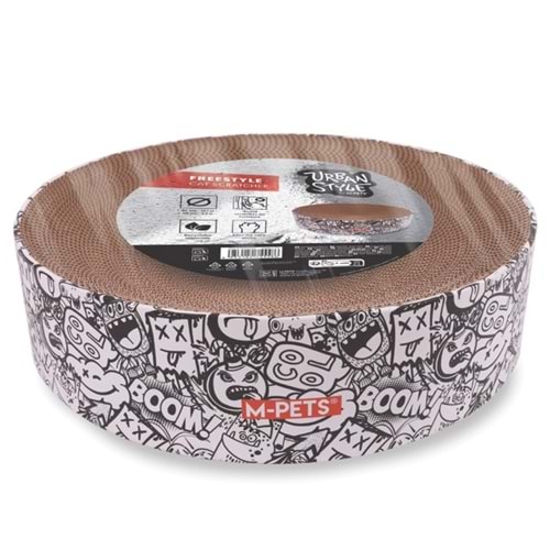20703699 M-PETS URBAN STYLE FREESTYLE KARTON TIRMALAMA BLACK/WHİTE
