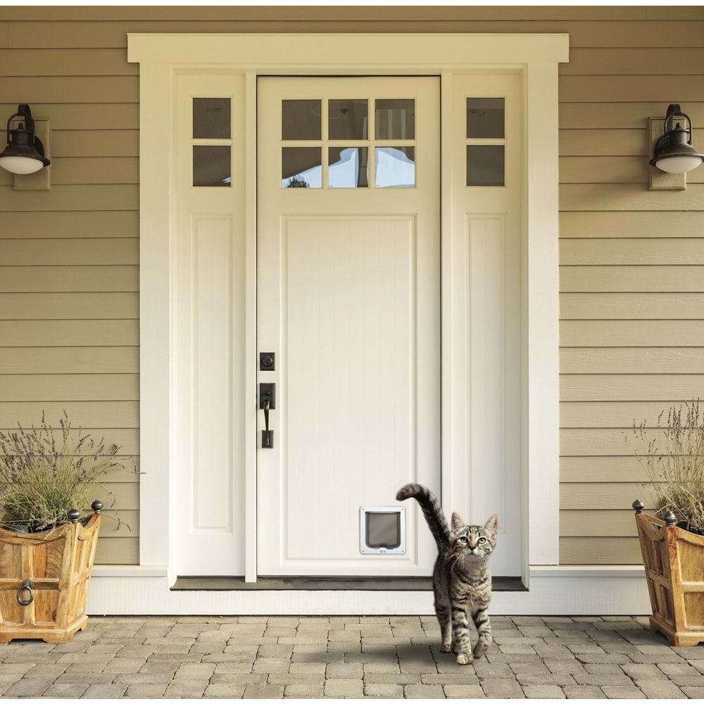 20800101 M-PETS DORAS KEDİ KAPISI 2 YOLLU WHİTE 200MMX192MM