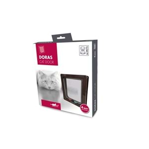 20800314 M-PETS DORAS KEDİ KAPISI 4 YOLLU BROWN 250MMX233MM