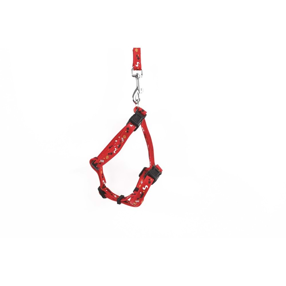20801299 M-PETS CATOGO KEDİ GÖĞÜS TASMASI+GEZDİRME RED